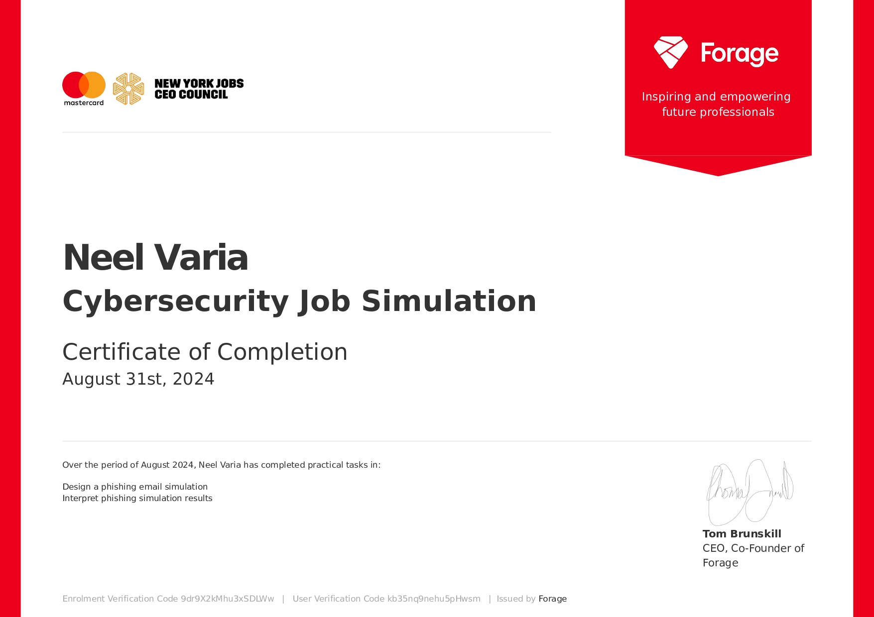 Cybrary Network Security Certificate